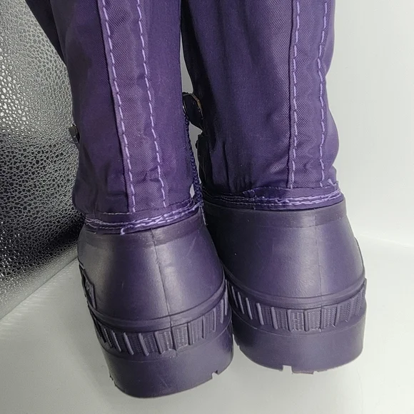 VTG Sorel Women's 5 Purple Winter Snow Boots Felt Liner Insulated Waterproof - Picture 2 of 16